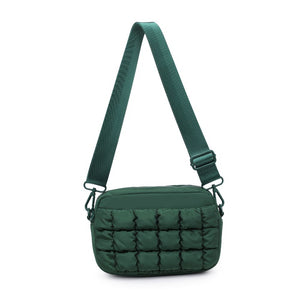 Sol and Selene Inspiration - Quilted Nylon Crossbody 841764108393 View 5 | Emerald