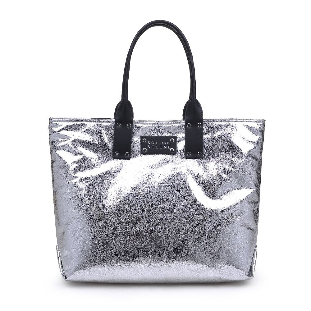 Product Image of Sol and Selene It Girl Tote 841764105095 View 5 | Silver Metallic