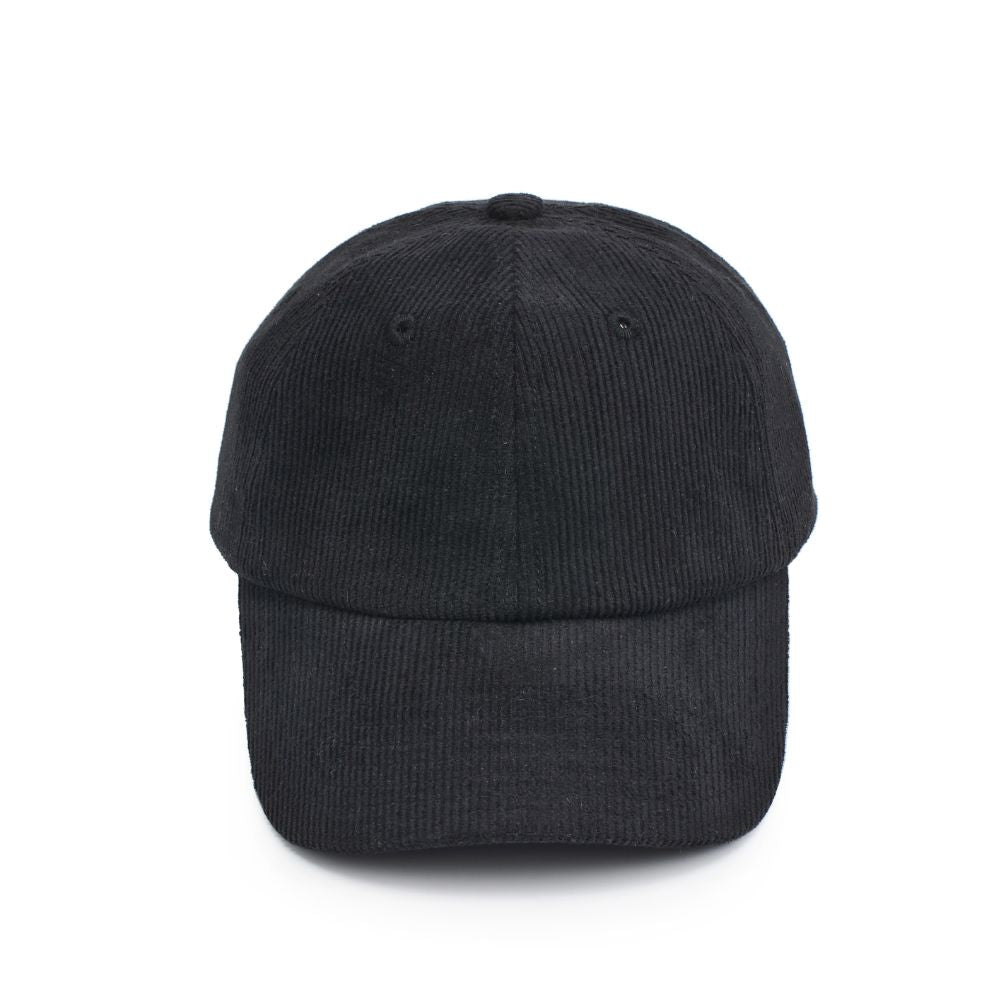 Product Image of Sol and Selene Corduroy Baseball Hat Baseball Cap 818209014847 View 2 | Black