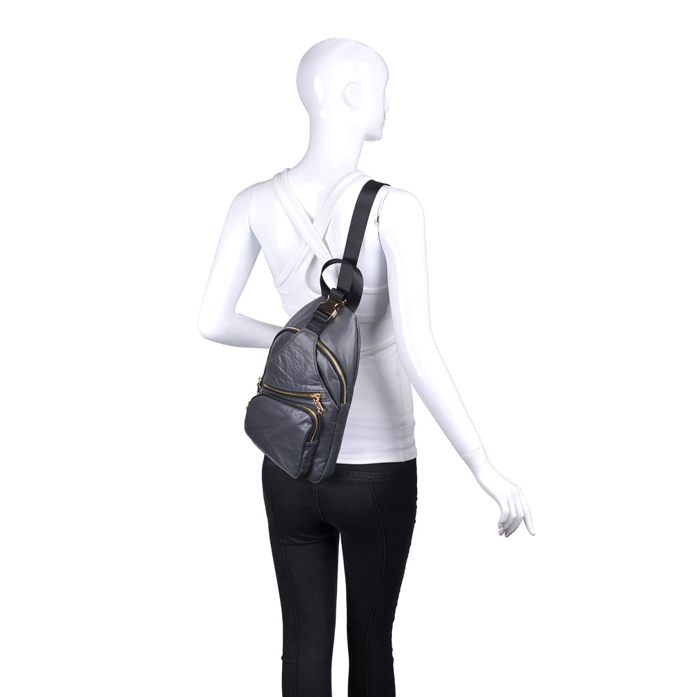 Product Image of Sol and Selene On The Go Sling Backpack 841764103817 View 5 | Grey