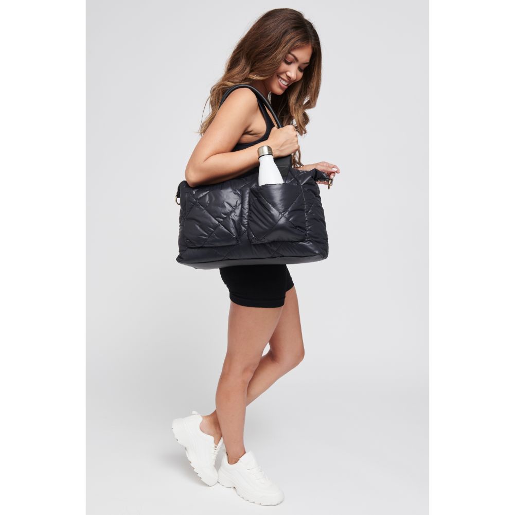 Woman wearing Black Sol and Selene Integrity Tote 841764105668 View 4 | Black