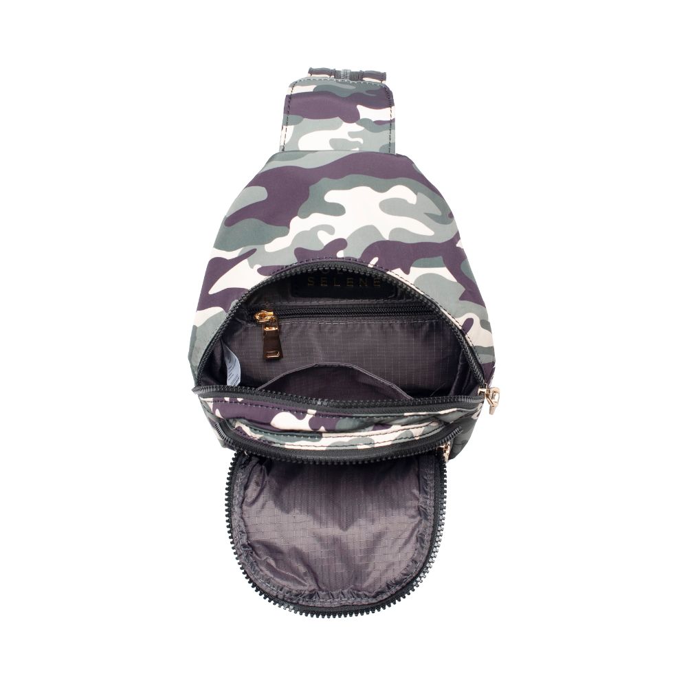 Product Image of Sol and Selene On The Run Sling Backpack 841764105965 View 8 | Green Camo