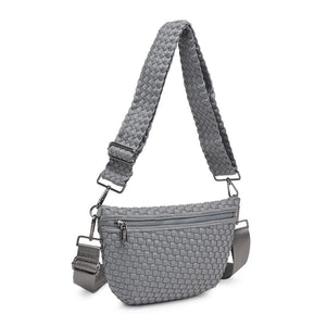 Product Image of Sol and Selene Ethereal - Woven Neoprene Belt Bag 841764110877 View 2 | Grey