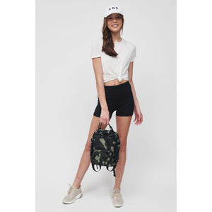 Woman wearing Camo Sol and Selene Iconic - Small Nylon Backpack 841764106719 View 4 | Camo