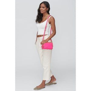 Woman wearing Neon Pink Sol and Selene Pristine - Small Crossbody 841764104586 View 1 | Neon Pink