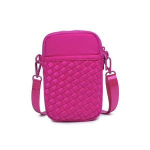 Sol and Selene Divide & Conquer - Woven Neoprene Crossbody 841764108720 View 7 | Fuchsia