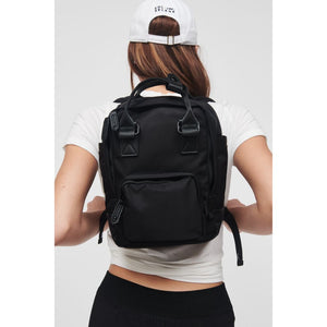 Woman wearing Black Sol and Selene Iconic - Small Nylon Backpack 841764106702 View 1 | Black