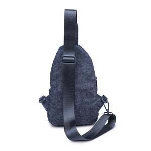 Sol and Selene Beyond The Horizon - Woven Neoprene Sling Backpack 841764110433 View 7 | Dark Denim