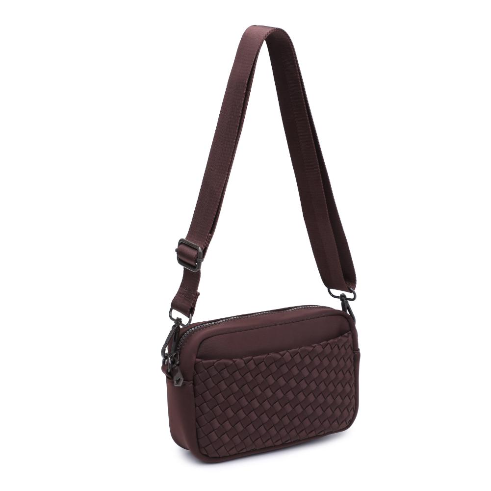 Sol and Selene Inspiration - Woven Neoprene Crossbody 841764110495 View 6 | Chocolate