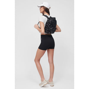 Woman wearing Black Star Sol and Selene Iconic - Small Nylon Backpack 841764106733 View 3 | Black Star