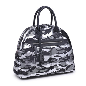 Product Image of Sol and Selene Flying High Satchel 841764104203 View 2 | Silver Metallic Camo