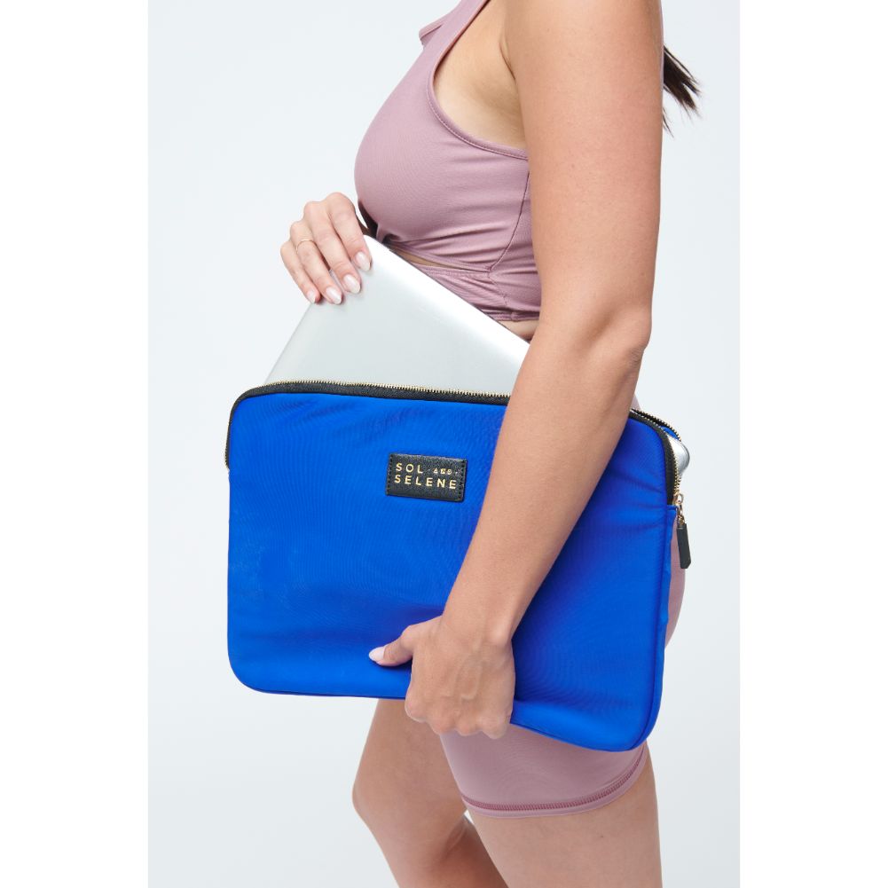 Woman wearing Blue Sol and Selene Off Duty Computer Laptop Sleeve 841764103862 View 2 | Blue
