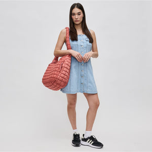 Woman wearing Terracotta Sol and Selene Revive Hobo 841764109550 View 3 | Terracotta