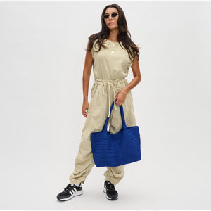 Woman wearing Royal Blue Sol and Selene Sky's The Limit - Large Tote 841764108249 View 3 | Royal Blue