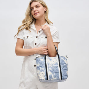 Woman wearing Slate Cloud Sol and Selene Motivator Mini Tote Mini Tote 841764106528 View 2 | Slate Cloud