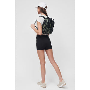 Woman wearing Camo Sol and Selene Iconic - Small Nylon Backpack 841764106719 View 3 | Camo