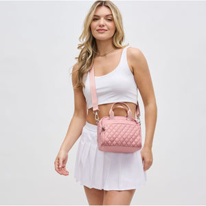 Woman wearing Pastel Pink Sol and Selene Rejoice - Quilted Crossbody 841764106467 View 1 | Pastel Pink