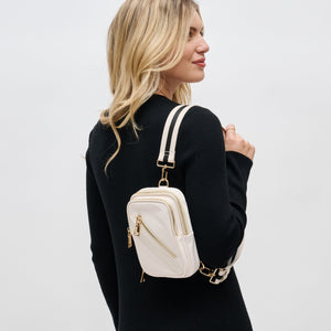 Woman wearing Cream Sol and Selene Accolade Sling Backpack 841764109369 View 3 | Cream