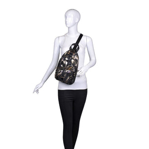 Product Image of Sol and Selene On The Go - Nylon Sling Backpack 841764104555 View 5 | Green Metallic Camo