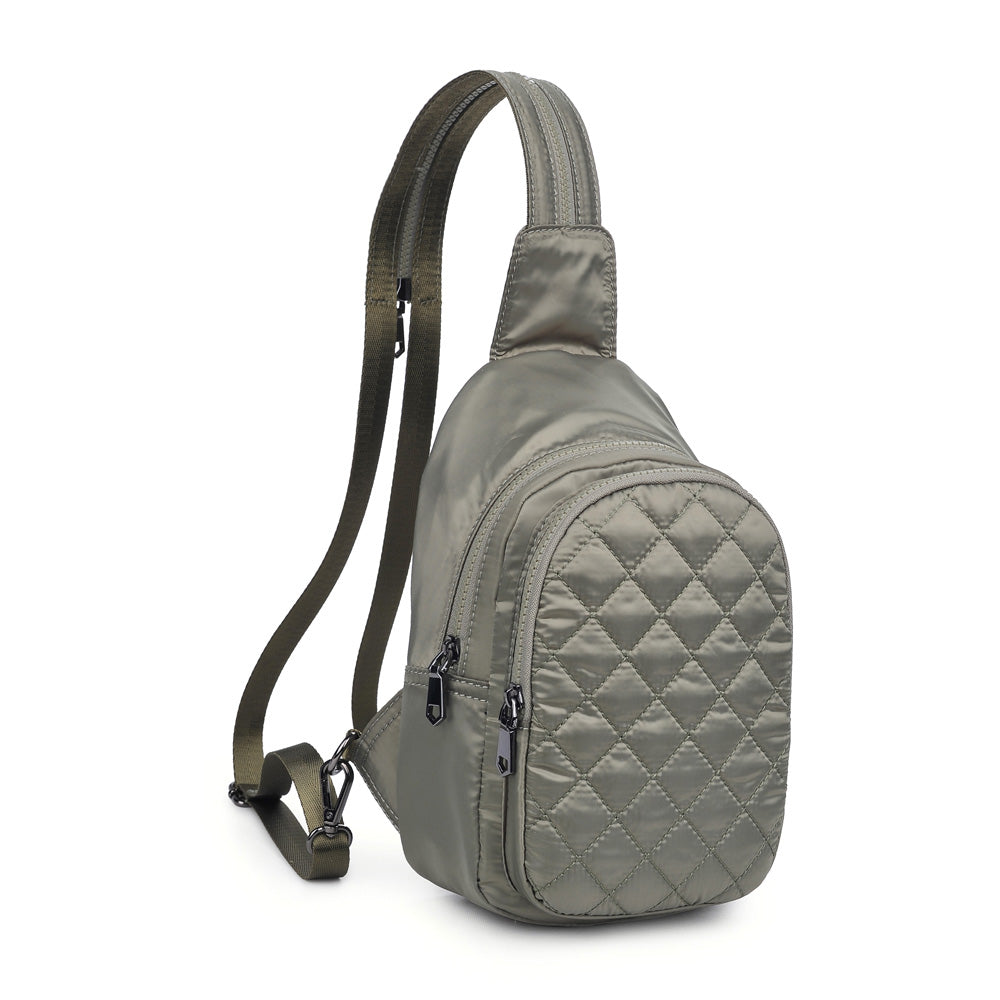 Product Image of Sol and Selene On The Run Sling Backpack 841764104449 View 6 | Light Olive