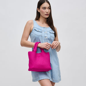 Woman wearing Fuchsia Sol and Selene Sky's The Limit - Small Crossbody 841764108966 View 1 | Fuchsia