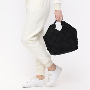 Woman wearing Black Sol and Selene Resilience - Woven Neoprene Tote 841764108560 View 3 | Black