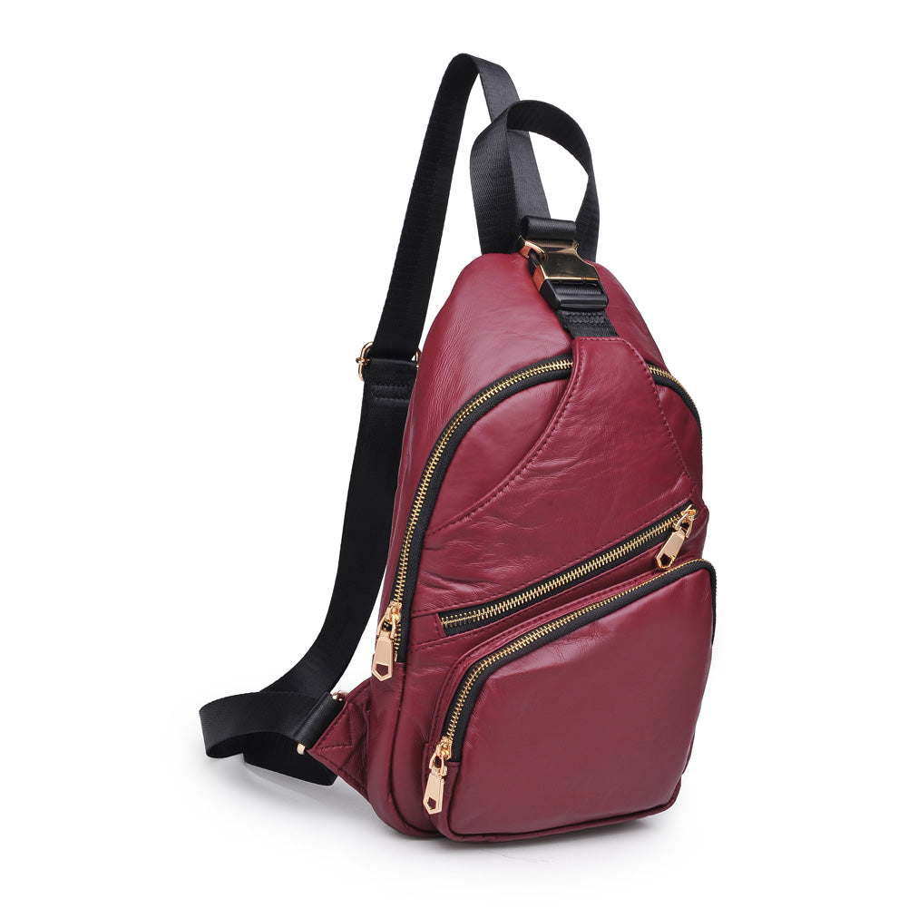 Product Image of Sol and Selene On The Go Sling Backpack 841764103848 View 2 | Burgundy