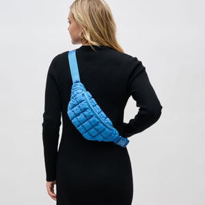 Woman wearing Denim Blue Sol and Selene Resurgence Belt Bag 841764109666 View 1 | Denim Blue
