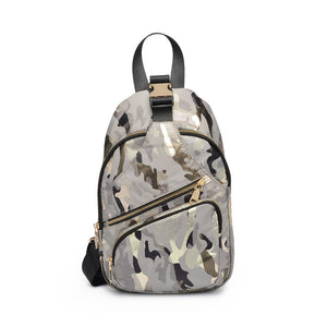 Product Image of Sol and Selene On The Go - Nylon Sling Backpack 841764105422 View 5 | Seafoam Metallic Camo