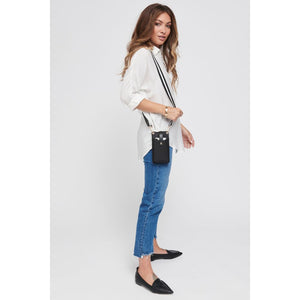 Woman wearing Black Sol and Selene Duality Cell Phone Crossbody 840611182081 View 3 | Black