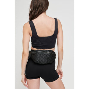 Woman wearing Black Sol and Selene Side Kick Belt Bag 841764104944 View 4 | Black