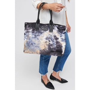 Woman wearing Storm Tie Dye Sol and Selene It Girl Tote 841764105545 View 1 | Storm Tie Dye