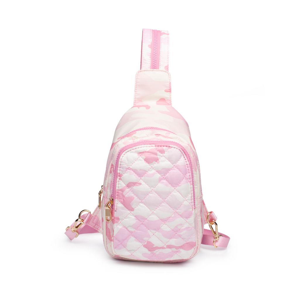 Product Image of Sol and Selene On The Run Sling Backpack 841764105972 View 5 | Pink Camo