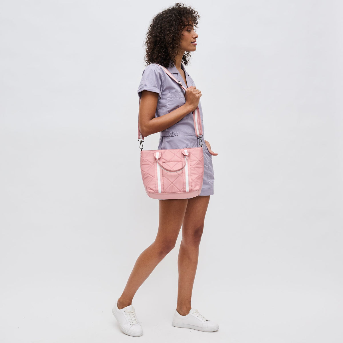 Woman wearing Pastel Pink Sol and Selene Motivator Mini Tote Mini Tote 841764107280 View 3 | Pastel Pink