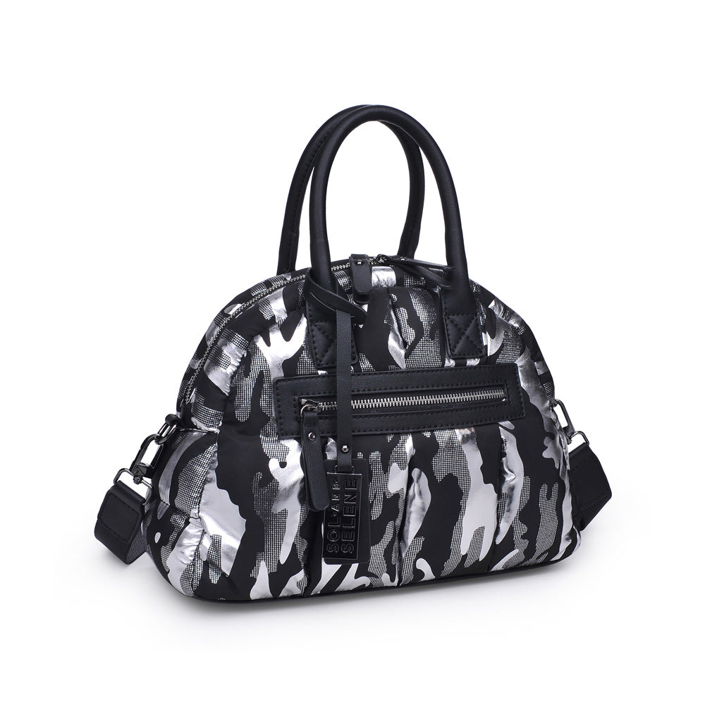 Product Image of Sol and Selene Flying High - Mini Satchel 841764104197 View 2 | Silver Metallic Camo