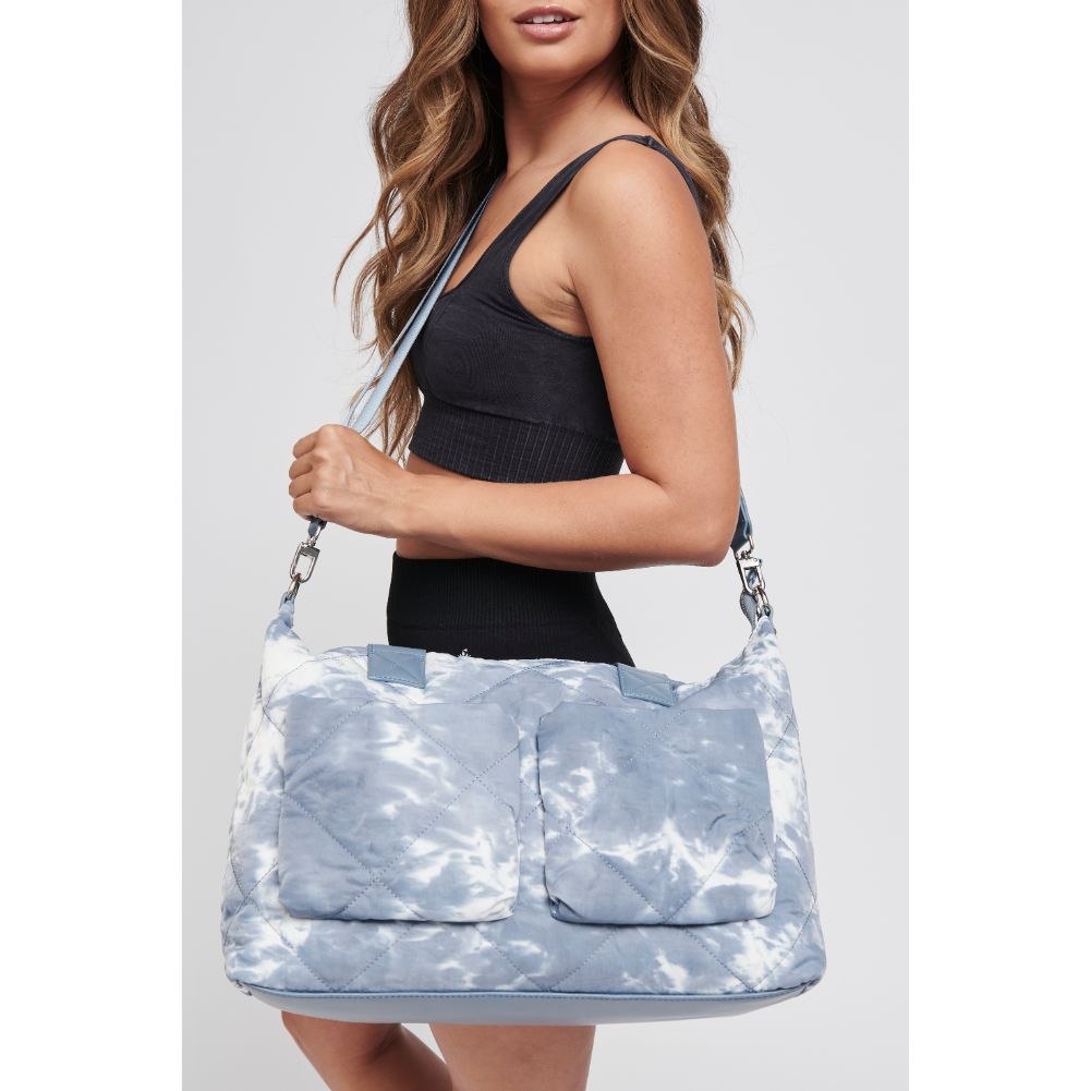 Woman wearing Cloud Grey Sol and Selene Integrity Tote 841764105682 View 2 | Cloud Grey