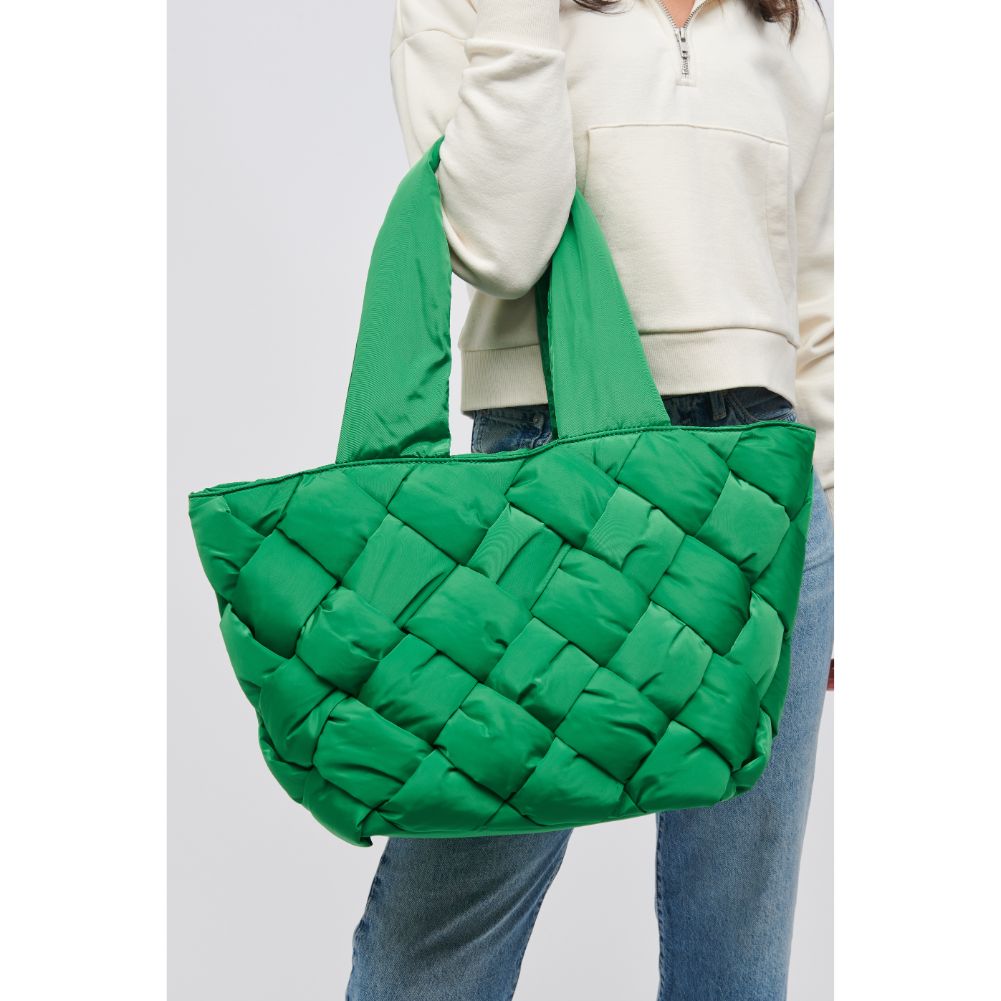 Woman wearing Kelly Green Sol and Selene Intuition East West Tote 841764107303 View 1 | Kelly Green