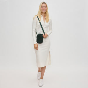 Woman wearing Olive Sol and Selene Divide & Conquer - Woven Neoprene Crossbody 841764110204 View 3 | Olive