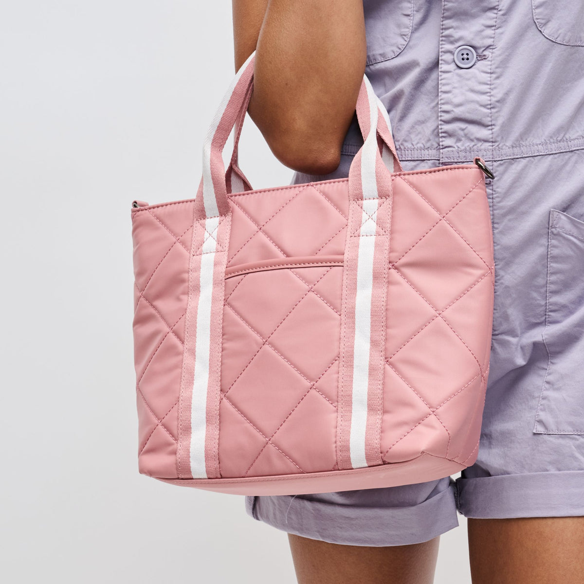 Woman wearing Pastel Pink Sol and Selene Motivator Mini Tote Mini Tote 841764107280 View 4 | Pastel Pink