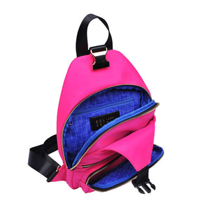 Product Image of Sol and Selene On The Go - Nylon Sling Backpack 841764104531 View 4 | Neon Pink