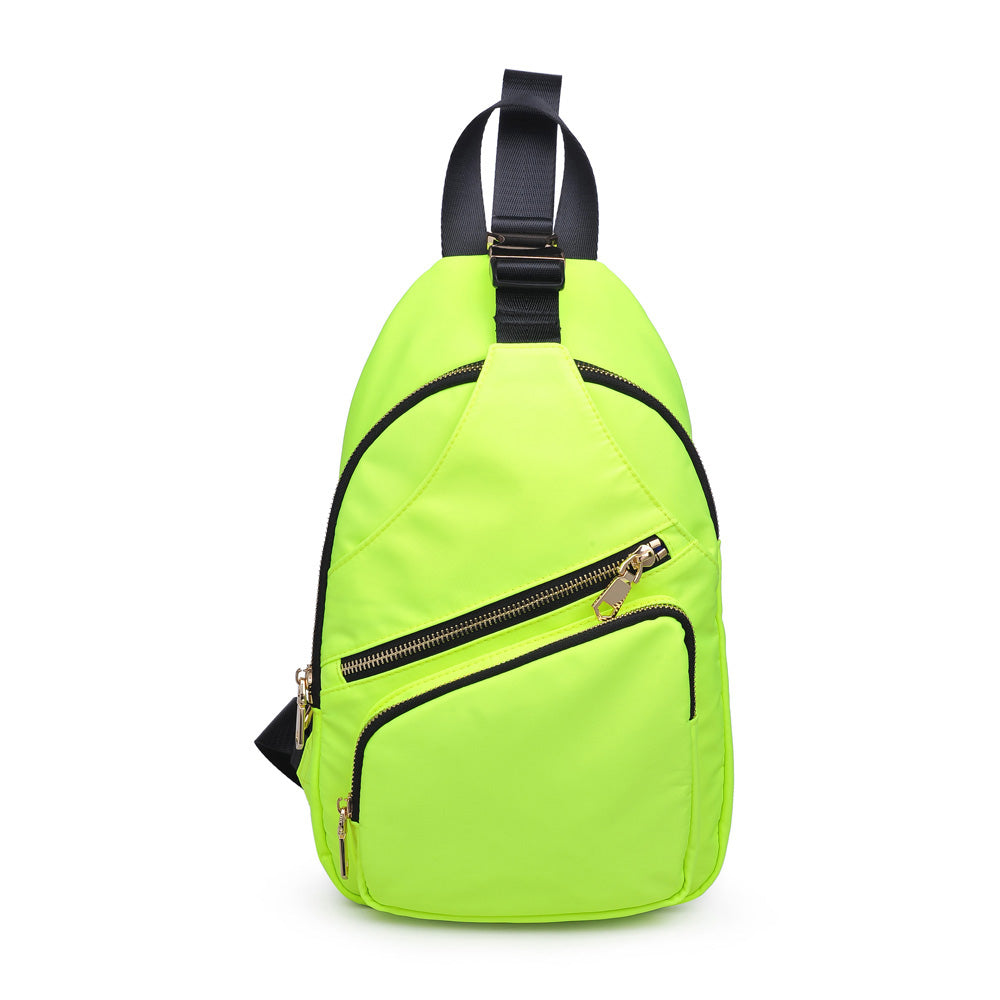 Product Image of Sol and Selene On The Go - Nylon Sling Backpack 841764104548 View 1 | Neon Yellow