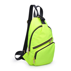 Product Image of Sol and Selene On The Go - Nylon Sling Backpack 841764104548 View 2 | Neon Yellow