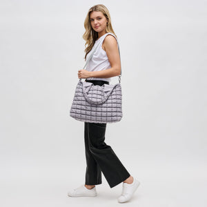 Woman wearing Grey Sol and Selene Elevate Hobo 841764109413 View 4 | Grey