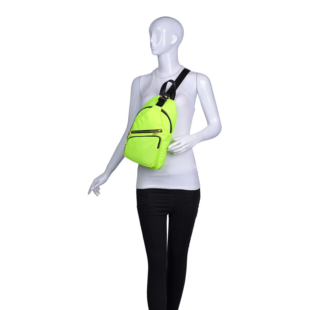 Product Image of Sol and Selene On The Go - Nylon Sling Backpack 841764104548 View 5 | Neon Yellow