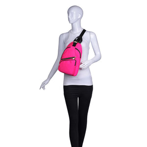 Product Image of Sol and Selene On The Go - Nylon Sling Backpack 841764104531 View 5 | Neon Pink