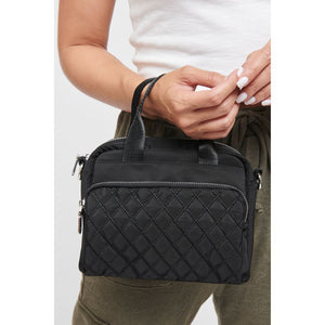 Woman wearing Black Sol and Selene Rejoice - Quilted Crossbody 841764106450 View 4 | Black
