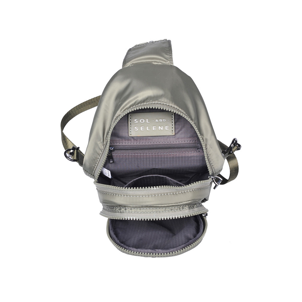 Product Image of Sol and Selene On The Run Sling Backpack 841764104449 View 8 | Light Olive