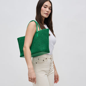 Woman wearing Kelly Green Sol and Selene Solstice - Medium Tote 841764109956 View 3 | Kelly Green