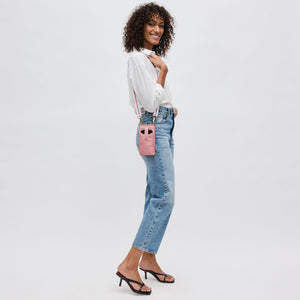 Woman wearing Pastel Pink Sol and Selene Duality Cell Phone Crossbody 840611182289 View 3 | Pastel Pink