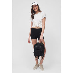 Woman wearing Black Sol and Selene Iconic - Small Nylon Backpack 841764106702 View 4 | Black